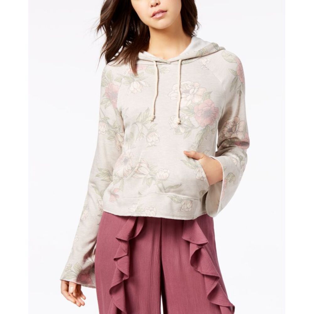 American Rag Juniors Printed Bell Sleeve Hoodie